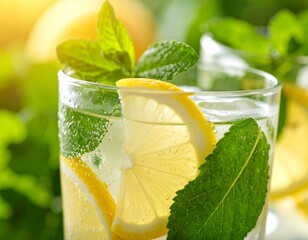 Zitronenlimonade Detailaufnahme