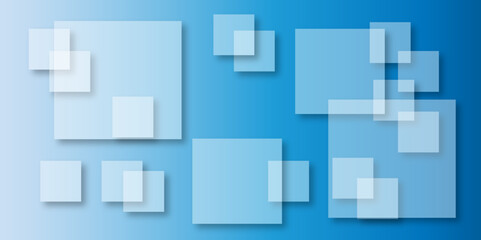 Abstract modern blue background with gradient colors and stylish line and square decorations for business presentation design. Abstract Blue Cube square, light and shade creative Background. 