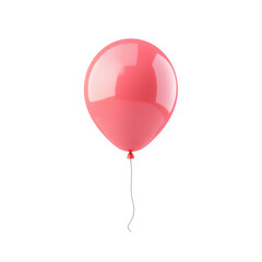 Bright pink balloon floating in the air