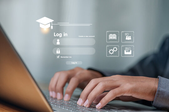 Online Education Login Interface Digital Learning Access