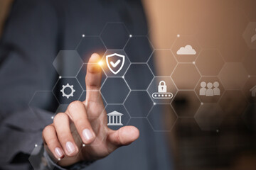 Cyber Security Protection Touchscreen Technology Interface