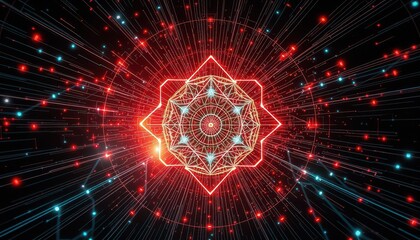 Obraz premium AI Futuristic Technology Circuit Background