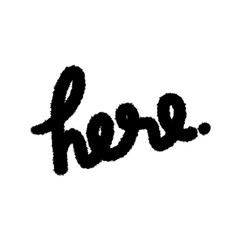 here png outline cute cartoon handwrite design clipart and lineart doodle element