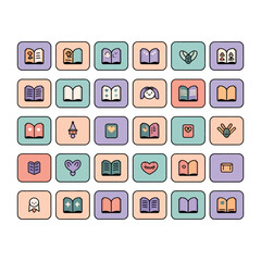 Creative Reading Challenge Design with Diverse Book Symbols for Learning Enthusiasts