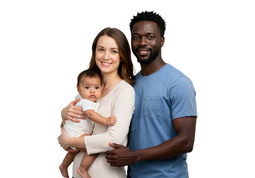 portrait of a happy young family