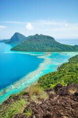 Bohey Dulang Island in the Tun Sakaran Marine Park, Sabah, Borneo, Malaysia.