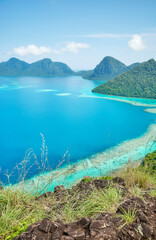 Bohey Dulang Island in the Tun Sakaran Marine Park, Sabah, Borneo, Malaysia.