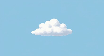 Fluffy cloud in a bright blue sky evokes a sense of calm and peace