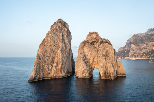 Faraglioni rock formation, Capri, Campania, Italy