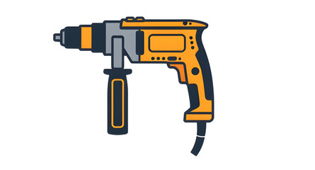 Construction tool drill, Drill machine illustration, Cordless drill vector, DIY drill tool, Drill clipart, Drilling machine vector, Tool vector illustration, Electric tool graphic, Power tool icon, Ha