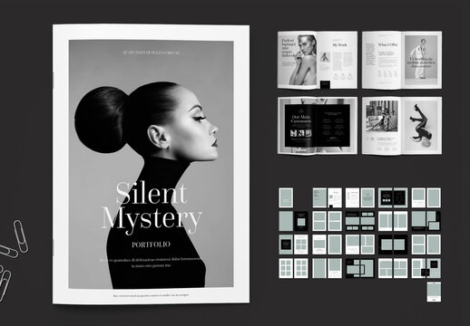 Elegant Sophisticated Project for Portfolio with High Aesthetic Details in Black and White Colors