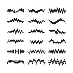 Fototapeta premium Collection of jagged lines and geometric shapes for design elements