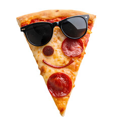 Cool Pepperoni Pizza Slice: A Fun Food Photo