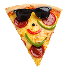 Cool Pizza Slice: A Deliciously Fun Food Photo