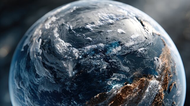 Detailed view of a planet's surface.