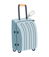 Travel suitcases for travel and business. Tourism and hospitality Luggage. Journey Bag Voyage Vector Illustration.