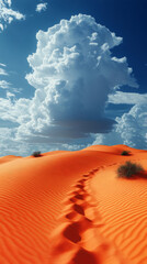 Arid Natural Setting with Desert Hills and Open Sky Wallpaper