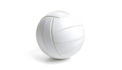 A volleyball isolated on a white background, great for sports photography or team sports.