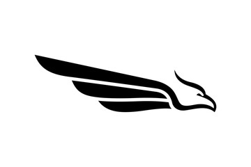 Vector illustration of a winged eagle logo