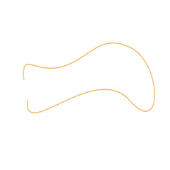 Abstract yellow single line art illustration