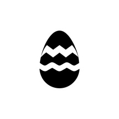 Minimalist Easter Egg Outline Silhouette Vector Art for Design