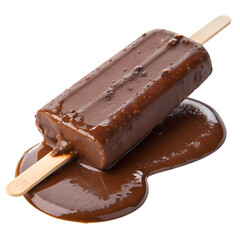 Melting Chocolate Ice Pop: Creamy Dessert, Summer Treat, Frozen Confectionery
