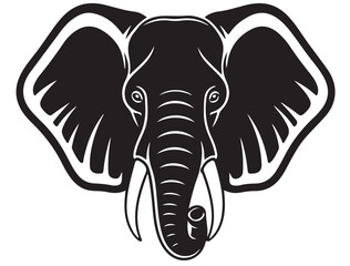 ELEPHANT HEAD SILHOUETTE