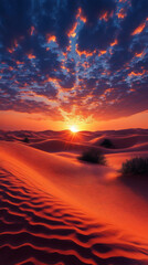 Minimalist Nature Scene Featuring a Desert Plain