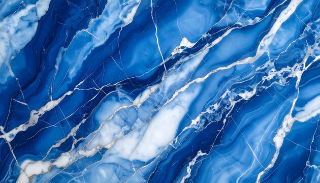 Abstract blue marble texture - Powered by Adobe