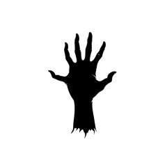 Fototapeta premium Spooky Scribble Effect Creepy Hand Vector Clipart Halloween Horror Art