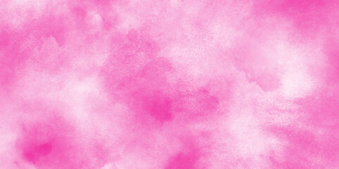 Vibrant pink abstract watercolor background. White and pink gradient colorful background design. Hand drawn paper texture. Aquarelle painted brushstrokes painting backdrop.
