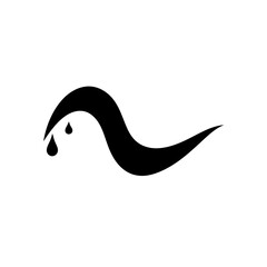 Abstract Wave Line of Blood Vector Clipart on White Background Medical Art