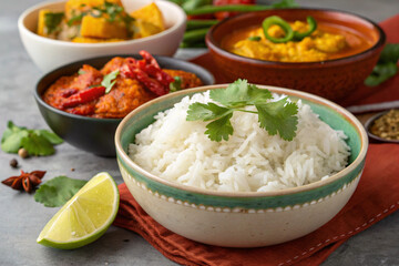 sri lankan rice and curry dish