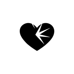 Bold Abstract Heart Design Vector Clipart on White Background Love Art