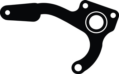 brake lever on white background.eps