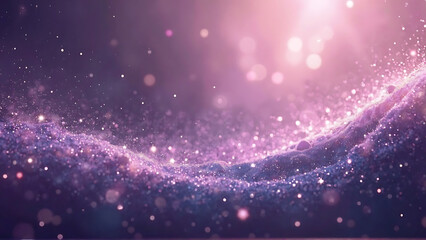 Ethereal Purple Sparkle Abstract Glittering Dust Wave Background for Fantasy and Dreamlike Designs
