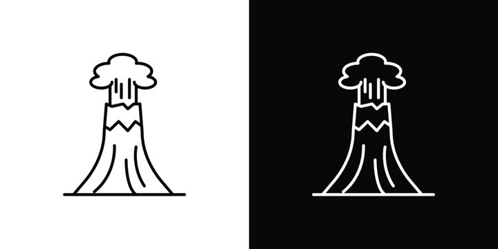 Volcano icon vector for web, computer and mobile app