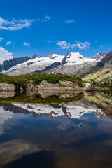 Aletschgletscher - aletsch glacier - swiss alps - switzerland - schweiz - aletsch - reflection