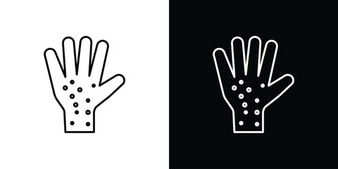 Obraz premium Rash hand icon vector for web, computer and mobile app