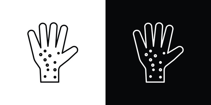 Rash hand icon vector for web, computer and mobile app