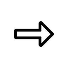 Simple black arrow pointing right, indicating direction or navigation.