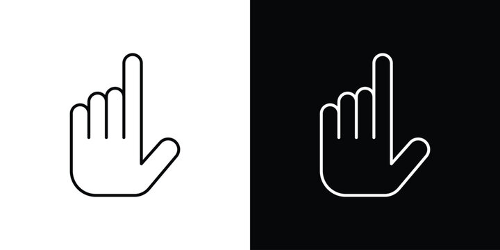 Pointing hand icon vector for web, computer and mobile app