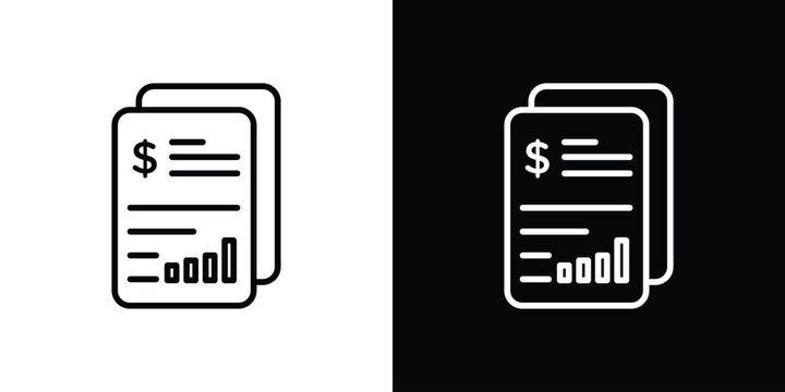 Income statement icon vector for web, computer and mobile app