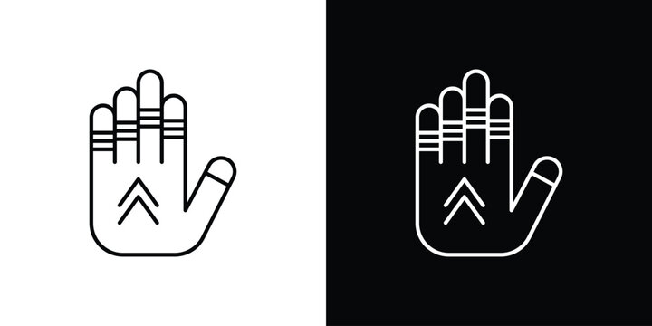 Gauntlet icon vector for web, computer and mobile app