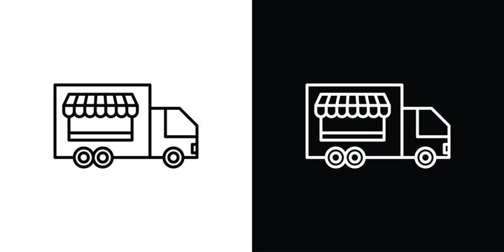 Food truck icon vector for web, computer and mobile app