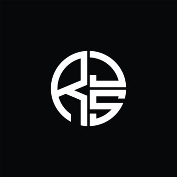 RJS logo RJS icon RJS monogram RJS letter minimalist Circle flat Unique modern abstract logo design.