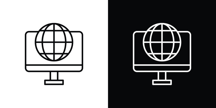 Domain icon vector for web, computer and mobile app