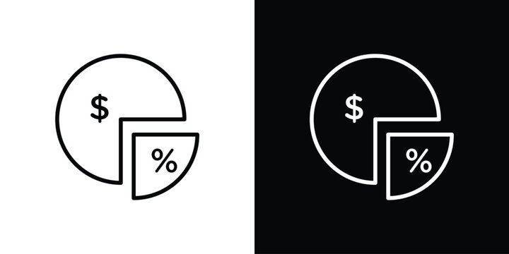 Dividend yield icon vector for web, computer and mobile app