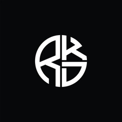 RKD logo RKD icon RKD monogram RKD letter minimalist Circle flat Unique modern abstract logo design.