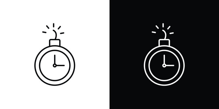 Deadline icon vector for web, computer and mobile app
